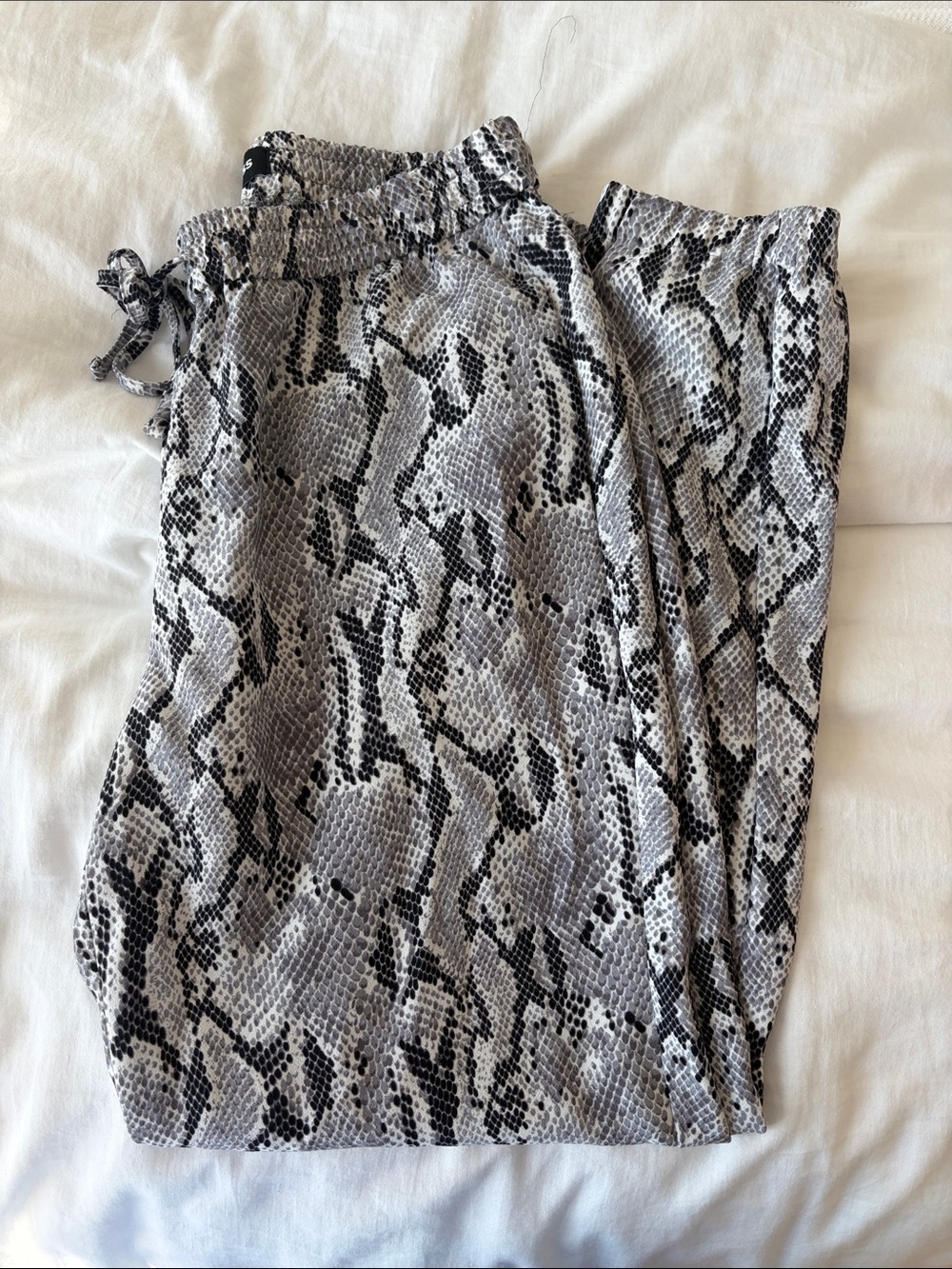 Snake Print Drawstring Pants